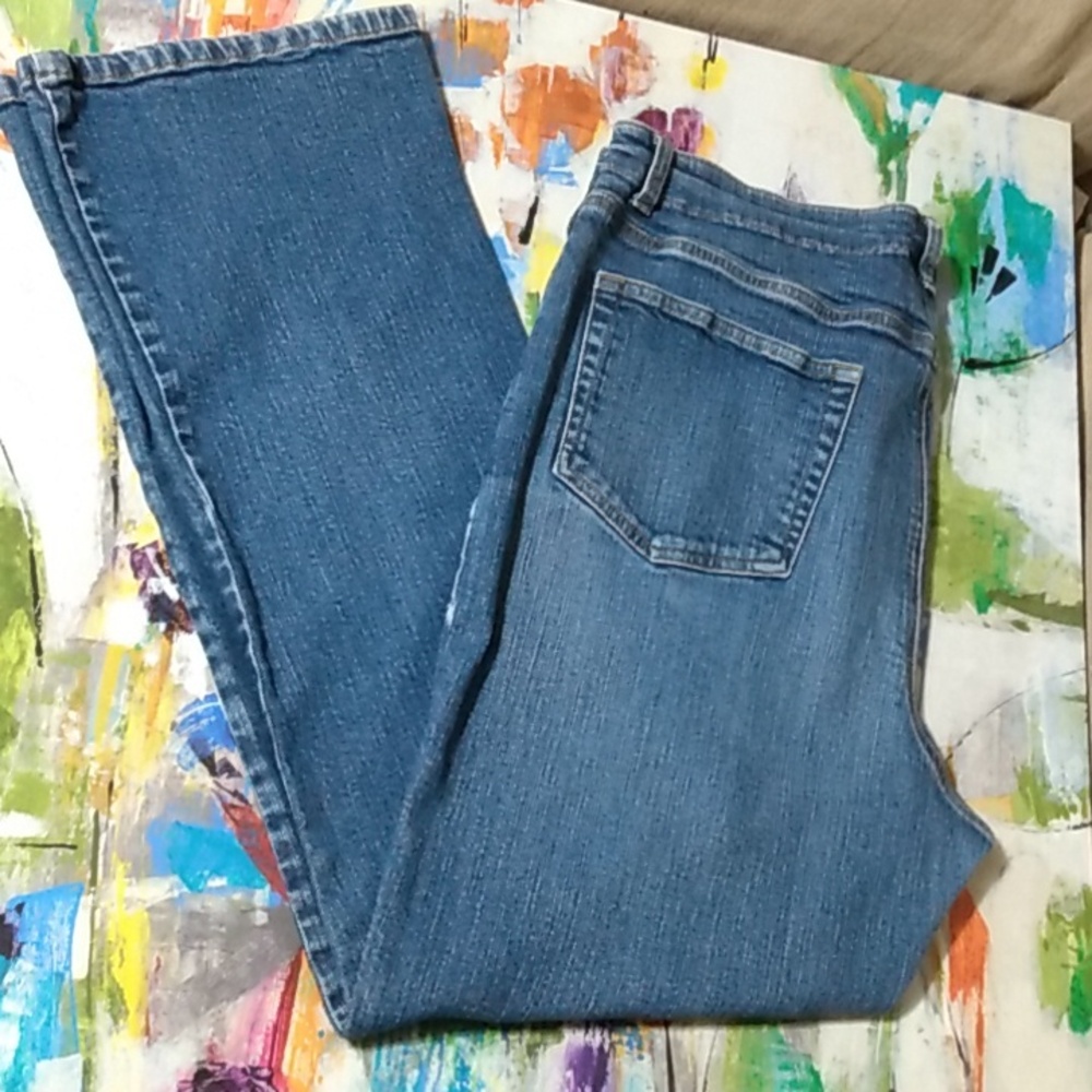 Lands End Classic Boot Five Pocket Jeans - Picture 3 of 12